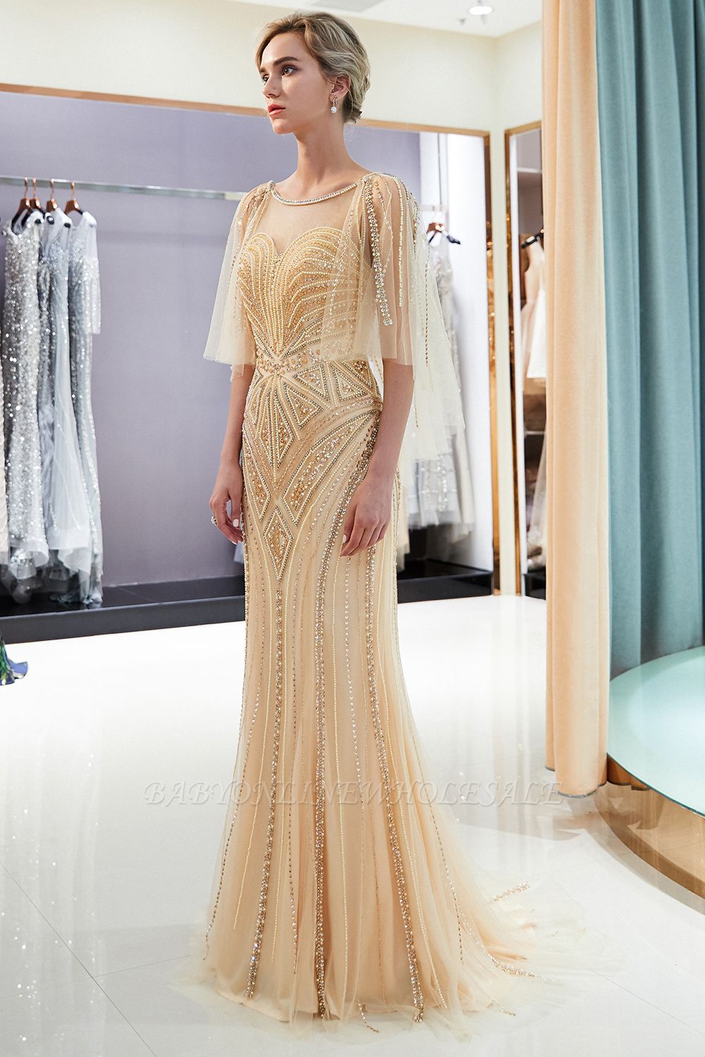 MAXINE | Mermaid Sweetheart Illusion Neckline Sequins Beading Evening Dresses