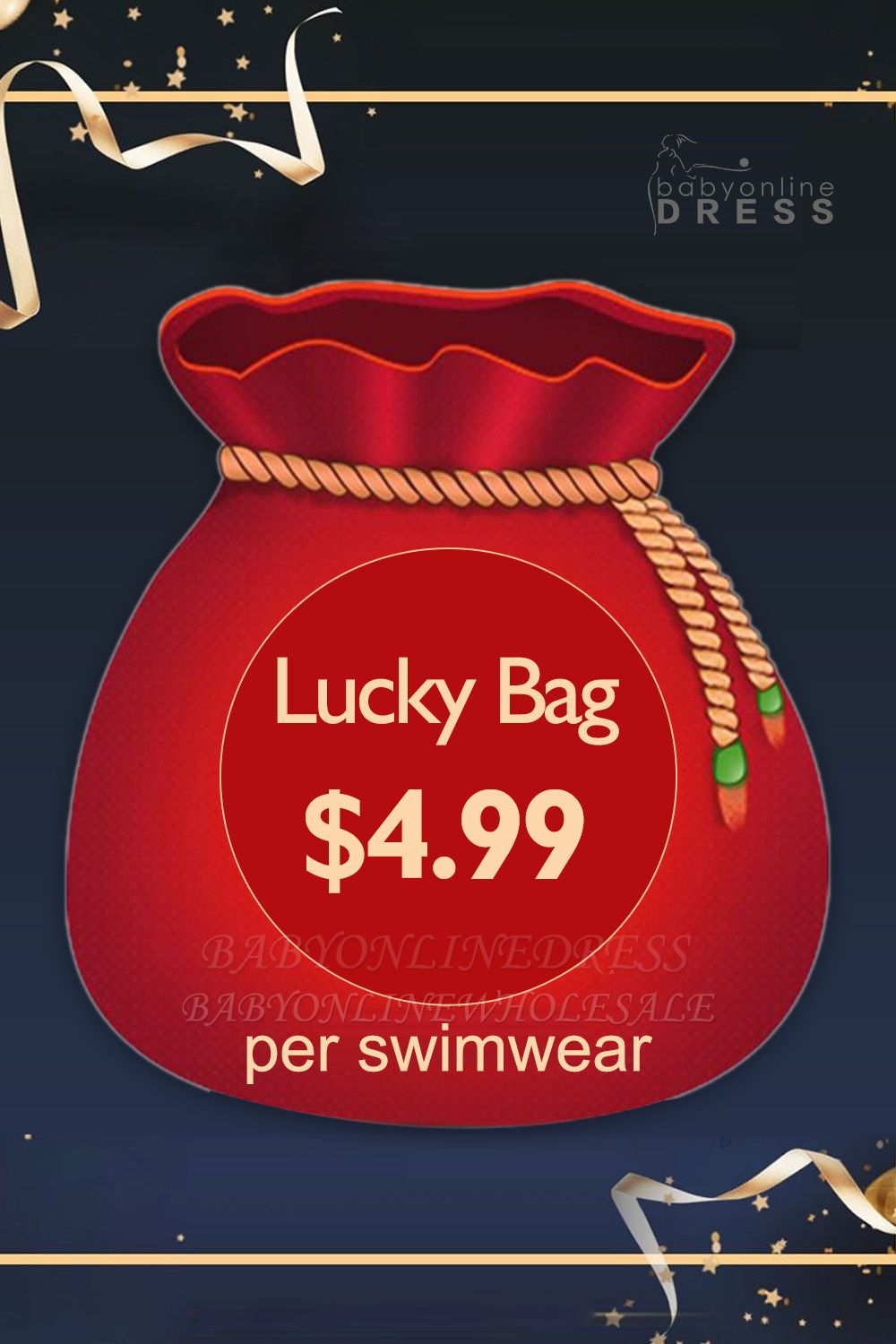 4.99 دولار للحصول على حقيبة الحظ مع ملابس سباحة عشوائية حار بيع