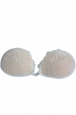 Lovely Cotton Silicone Demi Cup Party Bra with Lace_2