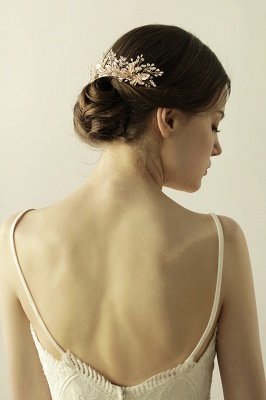 Beautiful Alloy Daily Wear Combs-Barrettes Headpiece with Imitation Pearls_2
