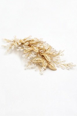 Beautiful Alloy Daily Wear Combs-Barrettes Headpiece with Imitation Pearls_5