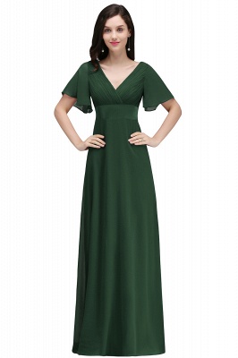 COLETTE | A-Linie bodenlanges Chiffon Burgund Prom Kleid mit weichen Falten_6