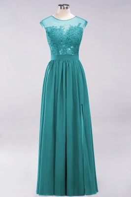 A-line Chiffon Lace Jewel Sleeveless Floor-Length Bridesmaid Dresses with Appliques_32