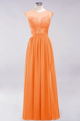 A-line Chiffon Lace Jewel Sleeveless Floor-Length Bridesmaid Dresses with Appliques_15