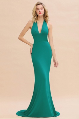 Elegant Mermaid Halter Pool Bridesmaid Dress Online_31