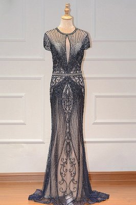 Luxury Mermaid Halter Rhinestones Prom Dress with Tassel | Sparkle Formal Evening Dresses_3