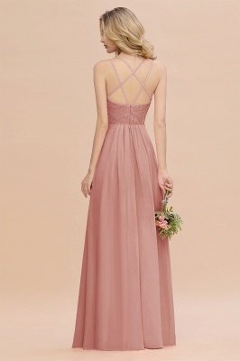 Sweetheart Aline Lace Party Dress Sleeveless Bridesmaid Dress with Side Slit_52