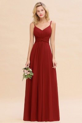 Elegant Ruffles Spaghetti Straps Simple Prom Dresses | A-Line Sleeveless Backless Evening Dresses_48
