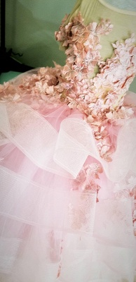 Lovely Jewel Платья с длинными рукавами и цветами из тюля с цветочками ручной работы | Длинное прозрачное платье для девочки_5