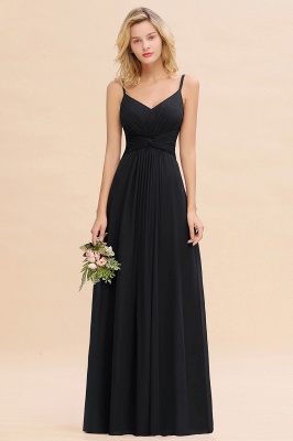 Elegant Ruffles Spaghetti Straps Simple Prom Dresses | A-Line Sleeveless Backless Evening Dresses_29