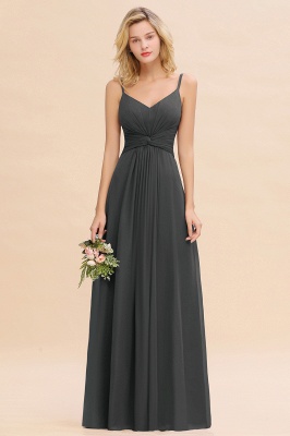 Elegant Ruffles Spaghetti Straps Simple Prom Dresses | A-Line Sleeveless Backless Evening Dresses_46