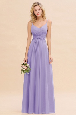 Elegant Ruffles Spaghetti Straps Simple Prom Dresses | A-Line Sleeveless Backless Evening Dresses_21