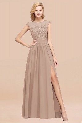 A-line Chiffon Lace Jewel Sleeveless Floor-Length Bridesmaid Dresses with Appliques_16