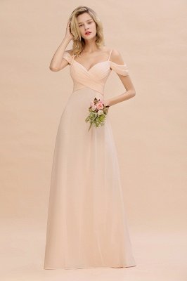 Spaghetti Straps Sweetheart Ruffles Bridesmaid Dress | Evening Dresses Online_1