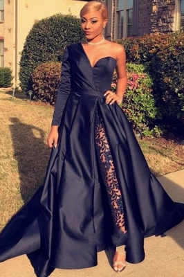 Sexy Asymmetric One Shoulder Satin Prom Dress|Special Style Floor ...