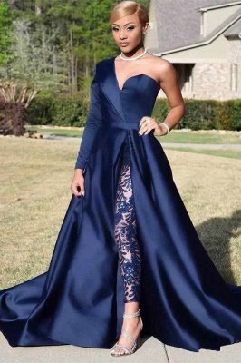 Sexy Asymmetric One Shoulder Satin Prom Dress|Special Style Floor ...