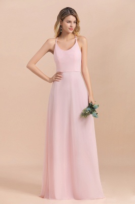 Dreamful Straps Aline Розовое платье для свадебной вечеринки Пляжное свадебное платье_9