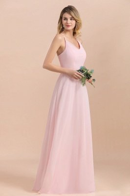 Dreamful Straps Aline Розовое платье для свадебной вечеринки Пляжное свадебное платье_5