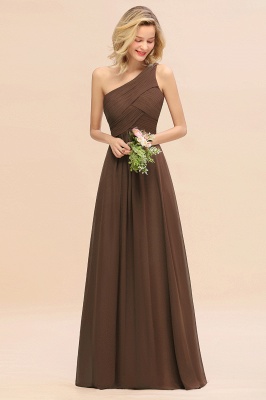 Elegant Ruffles One Shoulder Prom Dresses | A-Line Sleeveless Evening Dresses_12