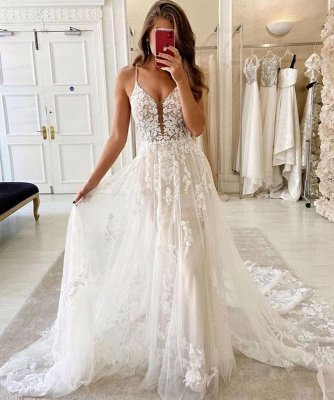 Romantic Floral Appliques Wedding Dress Sleeveless Tulle Mermaid Bridal Gown_2