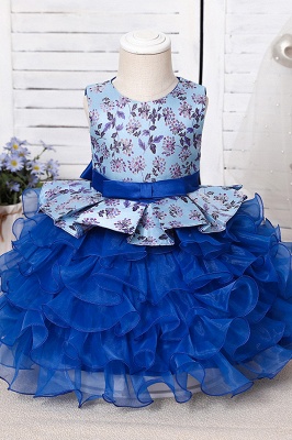 Lavender Sleeveless lace applique pricess flower girl dress_8