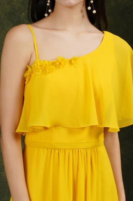 Stilvolles Aline-Abschlussballkleid aus Tüll mit einer Schulter und geteilter Vorderseite_19