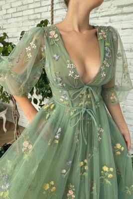 Шикарное повседневное платье длиной до щиколотки с короткими рукавами и V-образным вырезом в стиле бохо, длинное вечернее платье_2