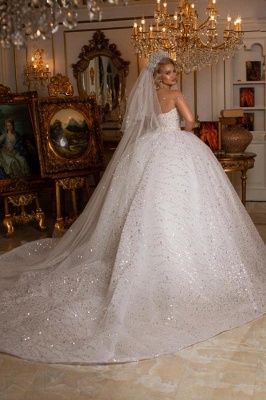 Trendy Sweetheart Lixury ball gown lace bridal gowns_2