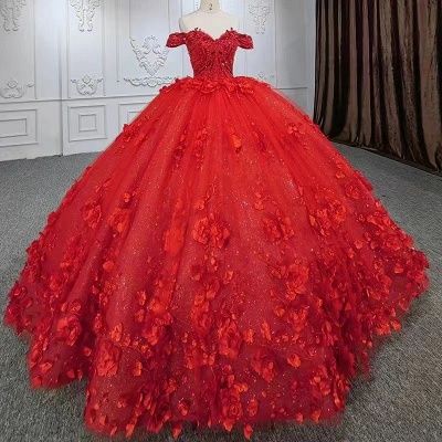 Gorgeous Ruby Strapless Ball Gown Wedding Dress_2