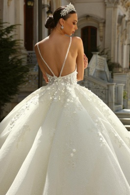 Luxury Ivory Sweetheart Ball Gown Wedding Dress_2