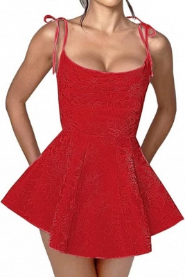 Amazing Ruffle Satin Short Party Dress Strapless Mini Homecoming Dress_21