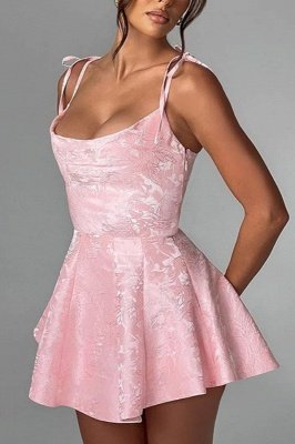 Amazing Ruffle Satin Short Party Dress Strapless Mini Homecoming Dress_12