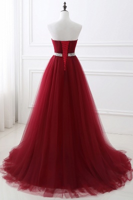 ANGELINA | A-line Sweetheart Burgundy Tulle Prom Dress With Beading_10