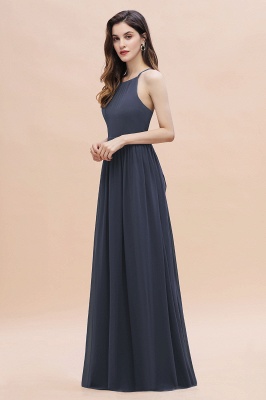 Elegant Sleeveles Chiffon Evening Maxi Dress Soft Chiffon Bridesmaid Dress_5