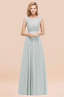 A-line Chiffon Lace Jewel Sleeveless Ruffles Floor-length Bridesmaid Dress_38