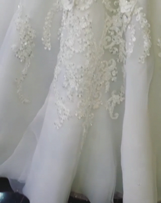 Сексуальные кристаллы с длинными рукавами свадебные платья | Свадебные платья Русалка с открытыми плечами_4