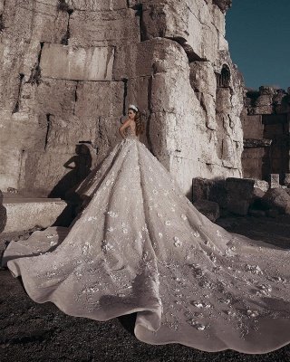 Роскошные Бисероплетение Свадебные Платья | Бальное платье с длинными рукавами_4