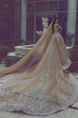 Свадебное платье с длинными рукавами из бисера_3